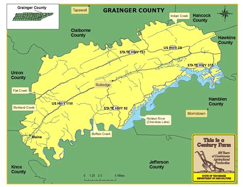 Grainger county tn - built in the 1940s as part of the Tennessee Valley Authority (TVA) system. provides recreational opportunities such as boating, fishing, and camping. Panther Creek State Park. located in Grainger County. a 1,435-acre park that offers outdoor recreational activities, including hiking, camping, boating, and fishing.